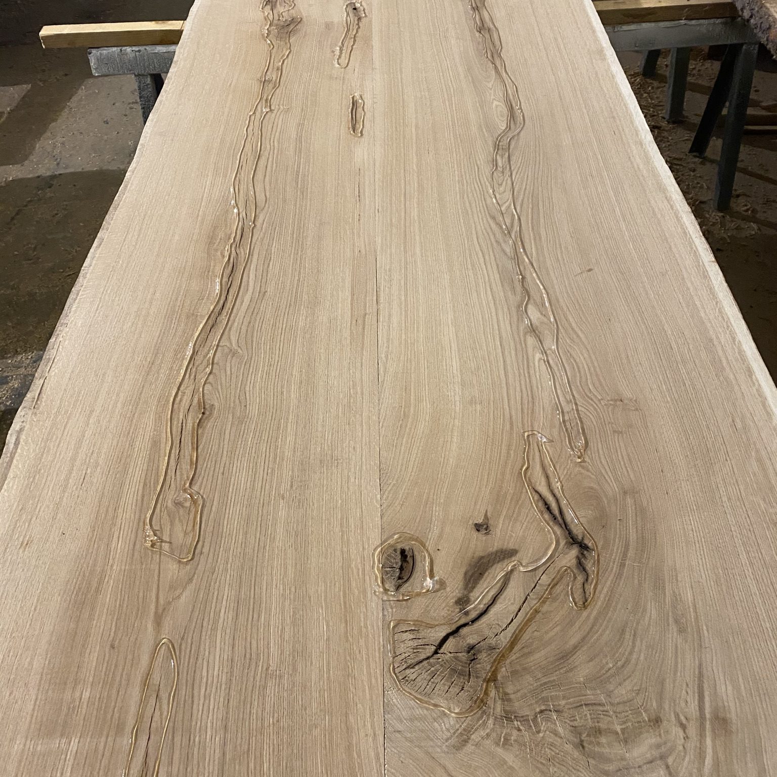 Terrassentisch aus Eiche